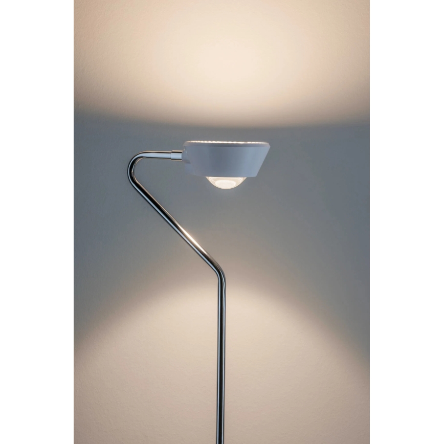 Paulmann 70920 - LED/7,5W Hämardatav põrandalamp RAMOS 230V valge/läikiv kroom