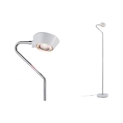 Paulmann 70920 - LED/7,5W Hämardatav põrandalamp RAMOS 230V valge/läikiv kroom