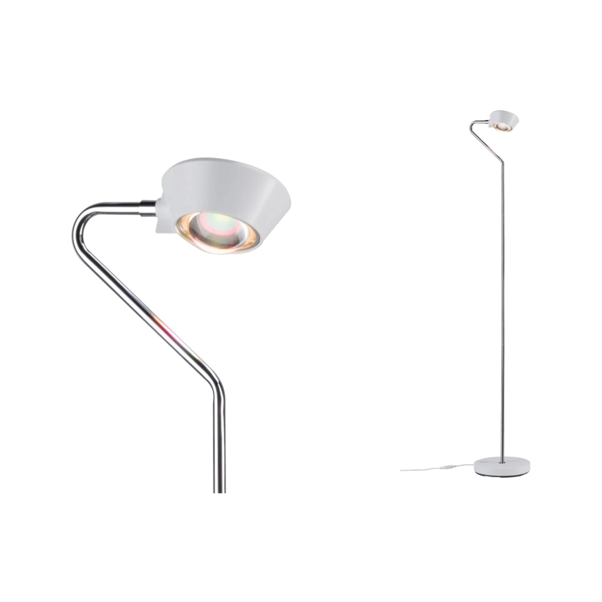 Paulmann 70920 - LED/7,5W Hämardatav põrandalamp RAMOS 230V valge/läikiv kroom