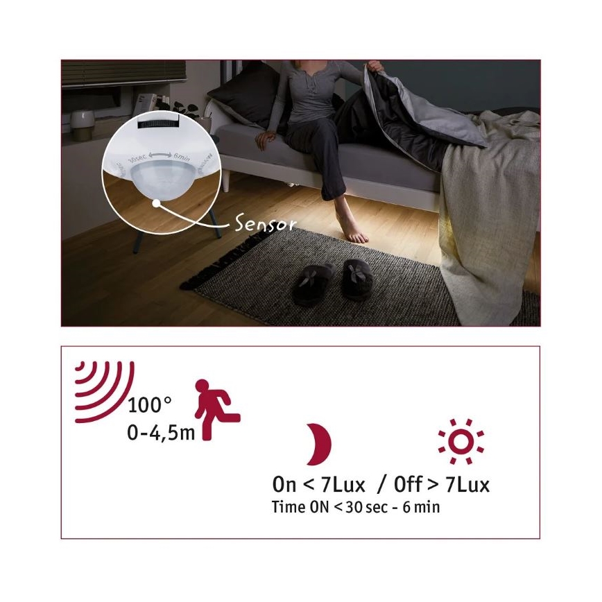 Paulmann 70955 - LED/3W Valgusriba anduriga 1m YOURLED 230V