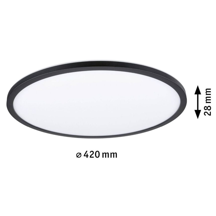 Paulmann 70999 - LED/22W Hämardatav valguspaneel ATRIA 230V 3000K d. 42 cm must