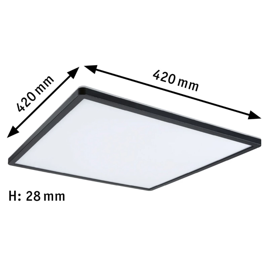 Paulmann 71002 - LED/22W Hämardatav valguspaneel ATRIA 230V 3000K 42x42 cm must