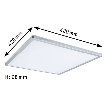Paulmann 71009 - LED/22W Hämardatav valguspaneel ATRIA 230V 4000K 42x42 cm matt kroom