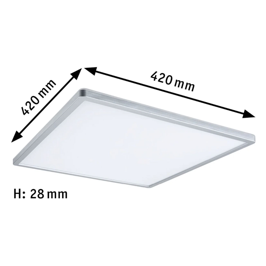 Paulmann 71009 - LED/22W Hämardatav valguspaneel ATRIA 230V 4000K 42x42 cm matt kroom