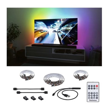 Paulmann 78880 - LED/3,5W RGB Hämardatav valgusriba telerile 2m ZOLL 5V + kaugjuhtimispult