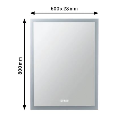 Paulmann 78951 - LED/22W IP44 Hämardatav kütteelemendi ja taustvalgustusega peegel vannituppa 230V