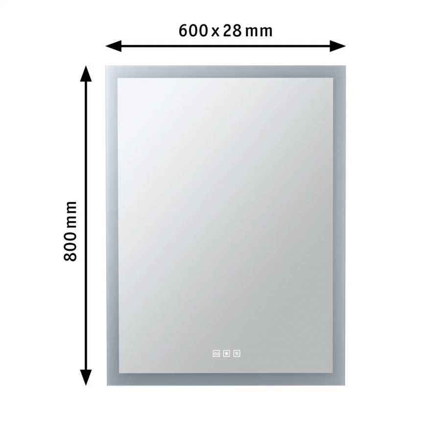 Paulmann 78951 - LED/22W IP44 Hämardatav kütteelemendi ja taustvalgustusega peegel vannituppa 230V