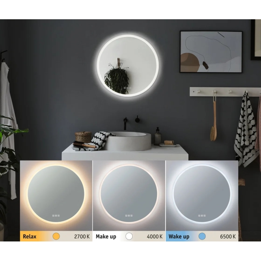 Paulmann 78952- LED/21W IP44 Hämardatav taustvalgustusega peegel vannituppa MIRA 230V