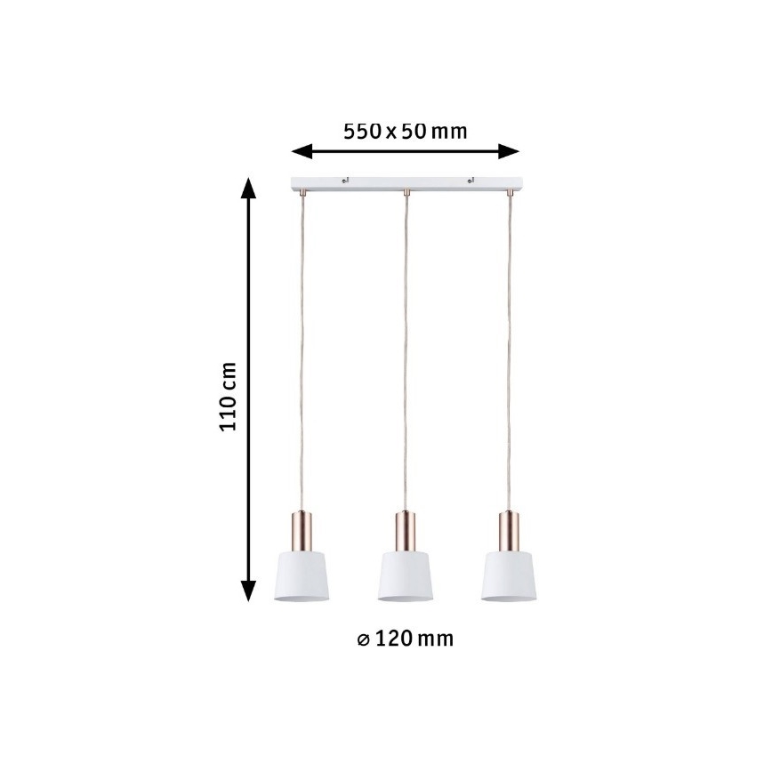 Paulmann 79657 - 3xE14/20W Lühter NEORDIC HALDAR 230V