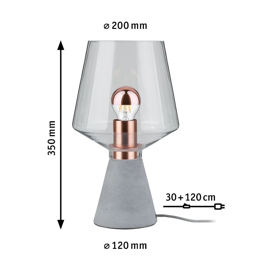 Paulmann 79665 - 1xE27/20W Laualamp NEORDIC YORIK 230V