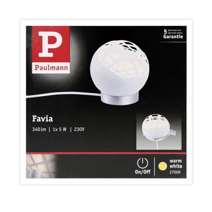 Paulmann 79697 - LED/5W Laualamp FAVIA 230V