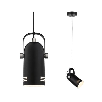 Paulmann 79766 - LED RGBW 1xE27/9W rippvalgusti kaabliga LAVEA 230V must