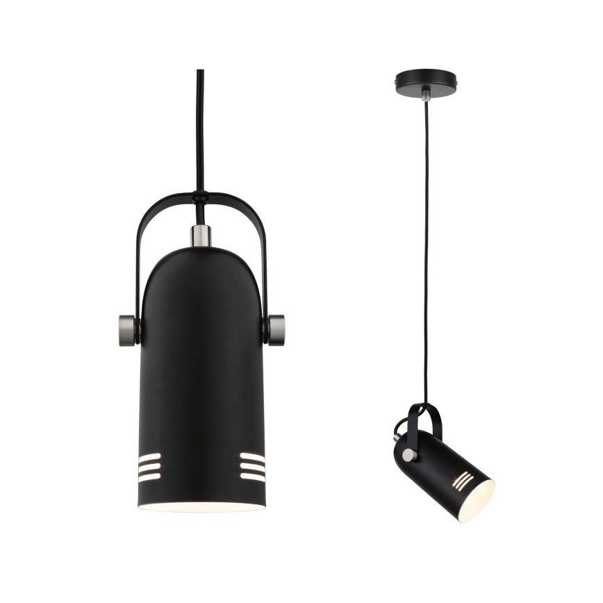 Paulmann 79766 - LED RGBW 1xE27/9W rippvalgusti kaabliga LAVEA 230V must