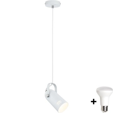 Paulmann 79767 - LED 1xE27/8W LAVEA ripplamp kaablil 230V valge