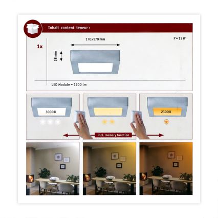 Paulmann 79791 - LED/10,2W Laevalgusti CARPO 230V 2300-3000K