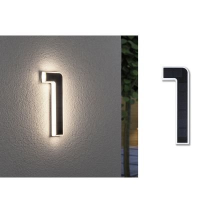 Paulmann 79842 - LED/0,2W IP44 Päikesepaneeliga majanumber 1,2V 1500 mAh