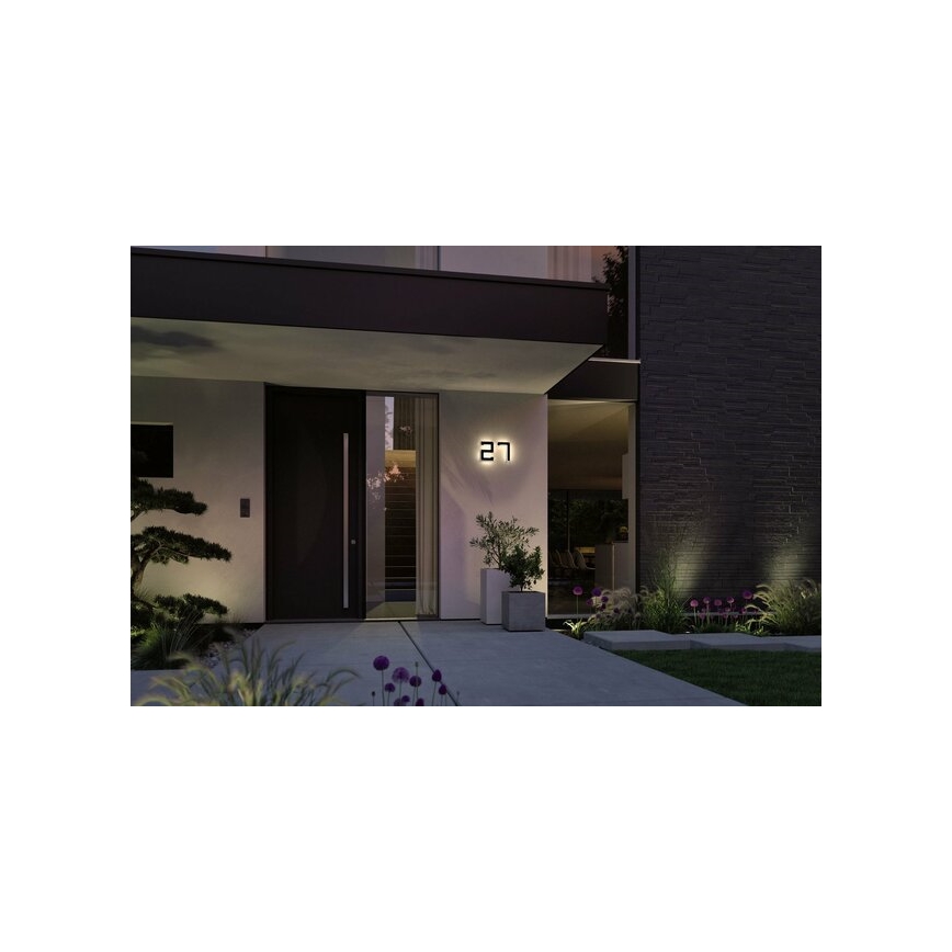 Paulmann 79842 - LED/0,2W IP44 Päikesepaneeliga majanumber 1,2V 1500 mAh