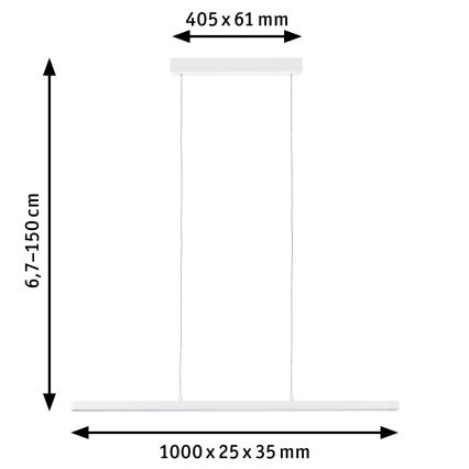 Paulmann 79901 - LED/42W Hämardatav lühter LENTO 230V