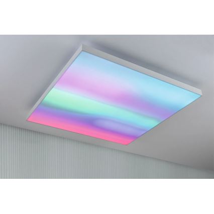 Paulmann 79910 - LED/31W RGBW hämardatav laevalgusti LORIA 230V 3000-6500K 59,5x59,5 cm valge + kaugjuhtimispult