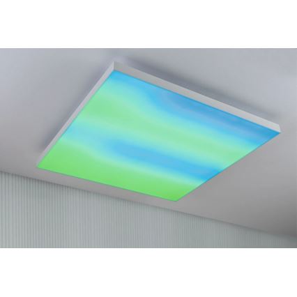Paulmann 79910 - LED/31W RGBW hämardatav laevalgusti LORIA 230V 3000-6500K 59,5x59,5 cm valge + kaugjuhtimispult
