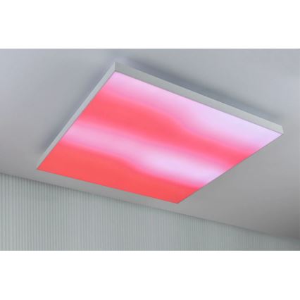 Paulmann 79910 - LED/31W RGBW hämardatav laevalgusti LORIA 230V 3000-6500K 59,5x59,5 cm valge + kaugjuhtimispult