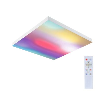 Paulmann 79910 - LED/31W RGBW hämardatav laevalgusti LORIA 230V 3000-6500K 59,5x59,5 cm valge + kaugjuhtimispult