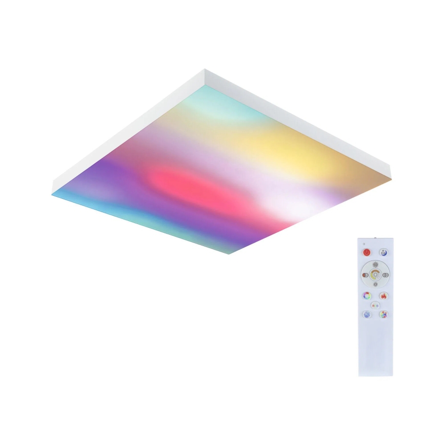Paulmann 79910 - LED/31W RGBW hämardatav laevalgusti LORIA 230V 3000-6500K 59,5x59,5 cm valge + kaugjuhtimispult