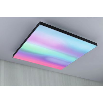Paulmann 79913 - LED/31W RGBW hämardatav laevalgusti LORIA 230V 3000-6500K 59,5x59,5 cm must + kaugjuhtimispult