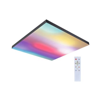 Paulmann 79913 - LED/31W RGBW hämardatav laevalgusti LORIA 230V 3000-6500K 59,5x59,5 cm must + kaugjuhtimispult