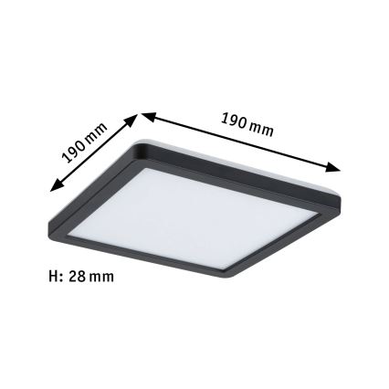 Paulmann 79920 - LED/11,2W Hämardatav paneel ATRIA 230V 3000K 19x19 cm must