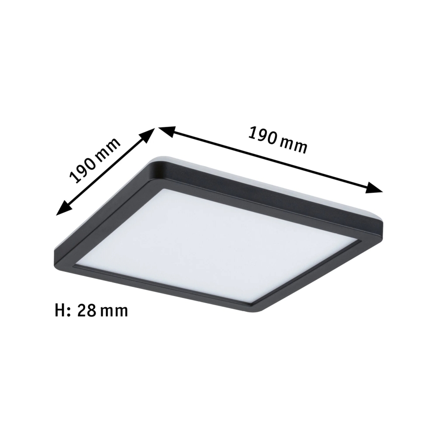 Paulmann 79920 - LED/11,2W Hämardatav paneel ATRIA 230V 3000K 19x19 cm must