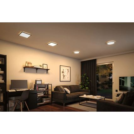 Paulmann 79921 - ATRIA LED/16W hämardatav paneel 230V 3000K 29,3x29,3 cm must