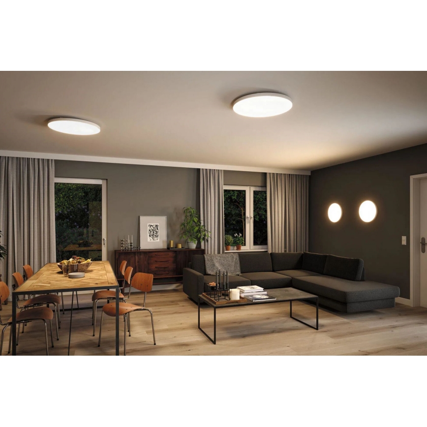 Paulmann 79929 – LED 22 W RGBW hämardatav laelamp LORIA, 230 V, Ø 40 cm, valge