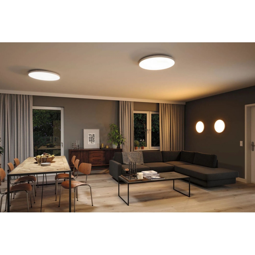 Paulmann 79929 – LED 22 W RGBW hämardatav laelamp LORIA, 230 V, Ø 40 cm, valge