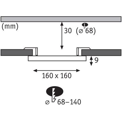 Paulmann 79948 - LED/12W IP44 Hämardatav vannitoa laesse paigaldatav valgusti VARIFIT 230V