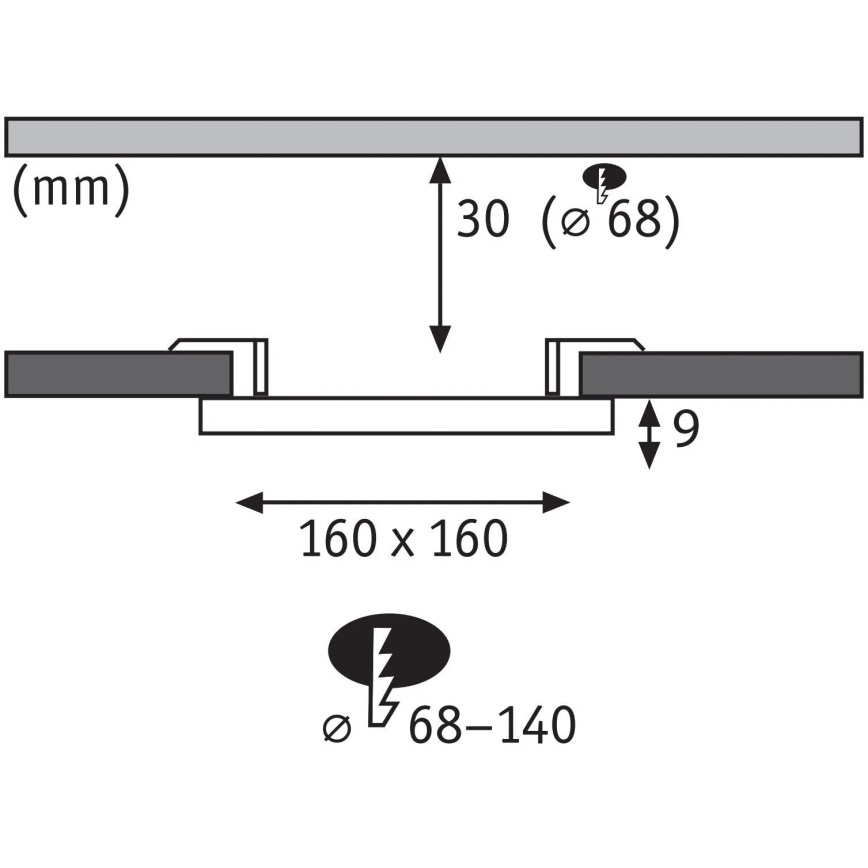 Paulmann 79948 - LED/12W IP44 Hämardatav vannitoa laesse paigaldatav valgusti VARIFIT 230V