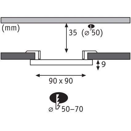 Paulmann 79953 - LED/6W IP44 Hämardatav süvistatav vannitoa laevalgusti VARIFIT 230V
