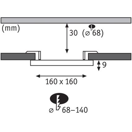 Paulmann 79954 - LED/12W IP44 hämardatav vannitoa süvistatav laelamp VARIFIT 230V