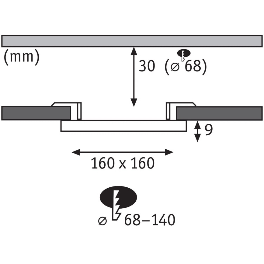 Paulmann 79954 - LED/12W IP44 hämardatav vannitoa süvistatav laelamp VARIFIT 230V