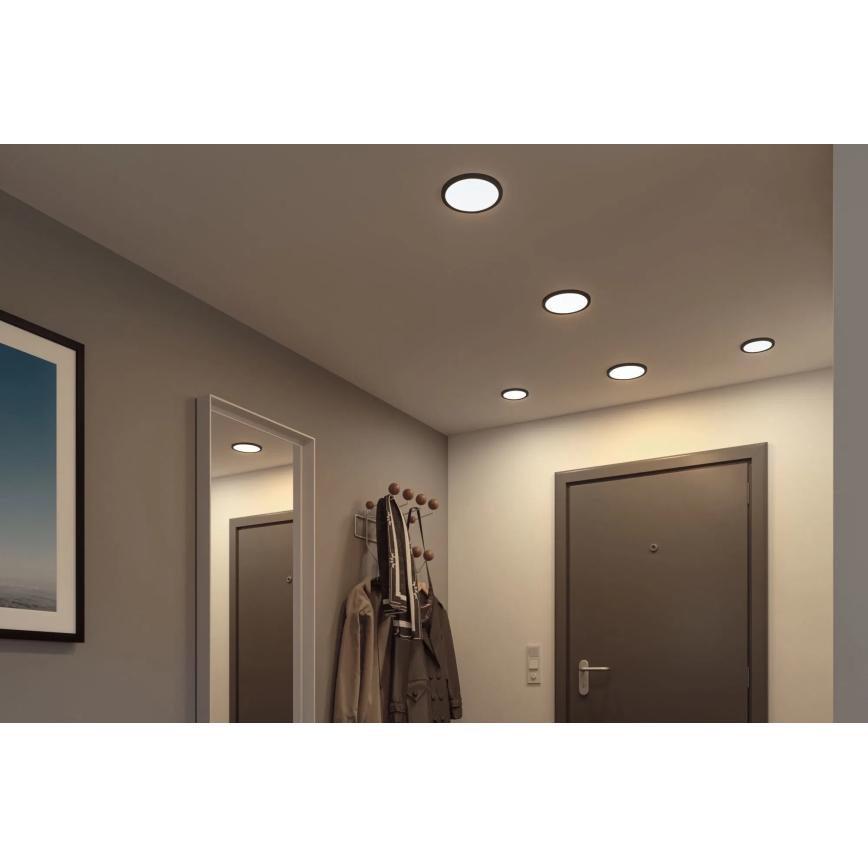 Paulmann 79965 - LED/13W IP44 hämardatav vannitoa süvistatav laevalgusti AREO 230V läbimõõt 17,5 cm must