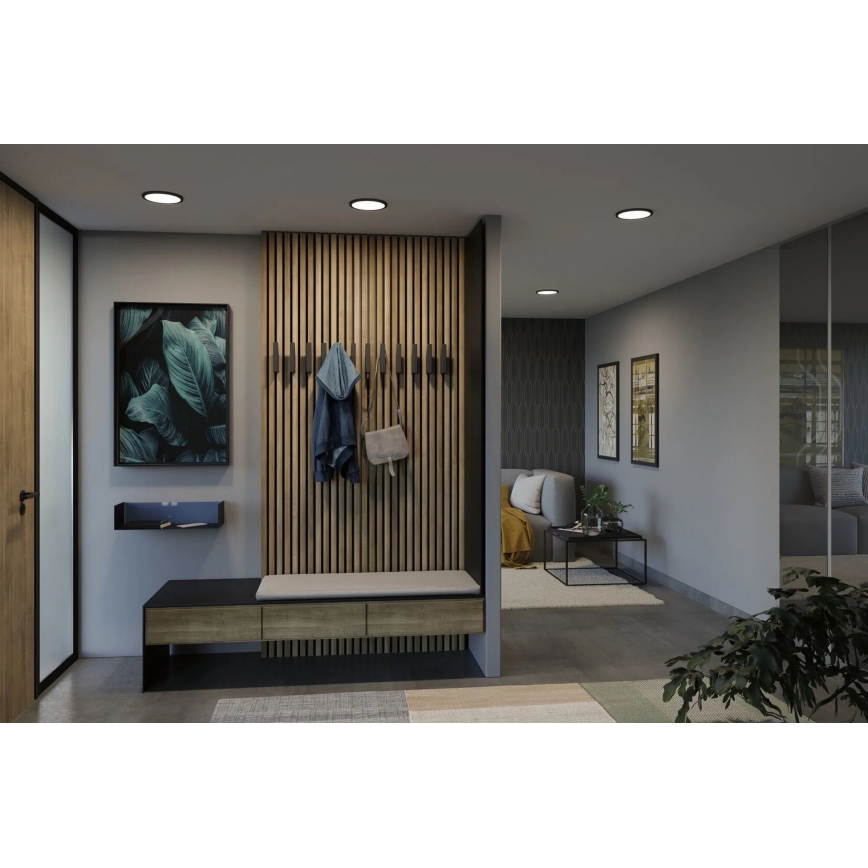 Paulmann 79965 - LED/13W IP44 hämardatav vannitoa süvistatav laevalgusti AREO 230V läbimõõt 17,5 cm must