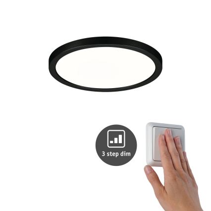 Paulmann 79965 - LED/13W IP44 hämardatav vannitoa süvistatav laevalgusti AREO 230V läbimõõt 17,5 cm must