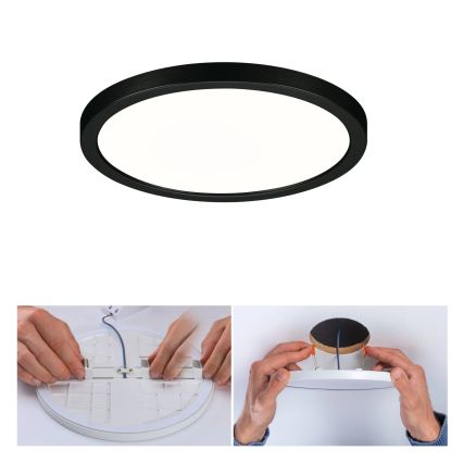 Paulmann 79965 - LED/13W IP44 hämardatav vannitoa süvistatav laevalgusti AREO 230V läbimõõt 17,5 cm must