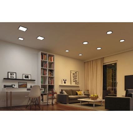 Paulmann 79967 - LED/16W IP44 Hämardatav vannitoa süvistatav laevalgusti AREO 230V 23x23 cm must