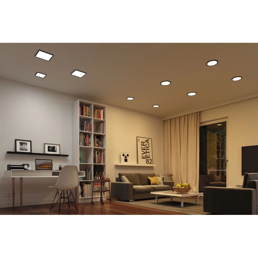 Paulmann 79967 - LED/16W IP44 Hämardatav vannitoa süvistatav laevalgusti AREO 230V 23x23 cm must