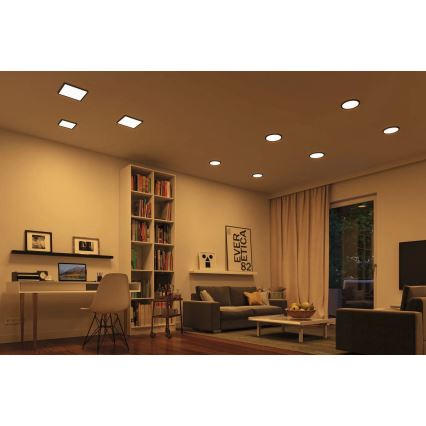 Paulmann 79967 - LED/16W IP44 Hämardatav vannitoa süvistatav laevalgusti AREO 230V 23x23 cm must