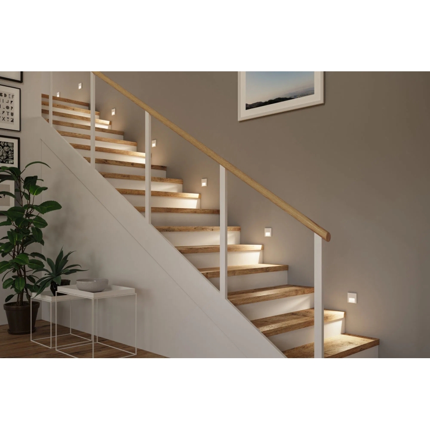Paulmann 80002 - LED/1W Trepivalgusti anduriga TSARO 230V Lead/valge