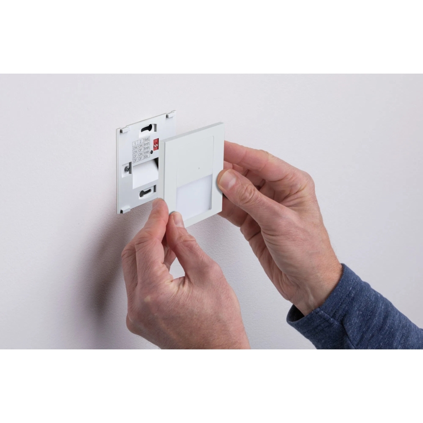 Paulmann 80002 - LED/1W Trepivalgusti anduriga TSARO 230V Lead/valge