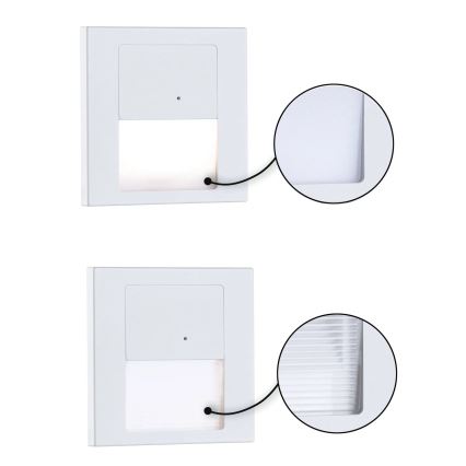 Paulmann 80002 - LED/1W Trepivalgusti anduriga TSARO 230V Lead/valge