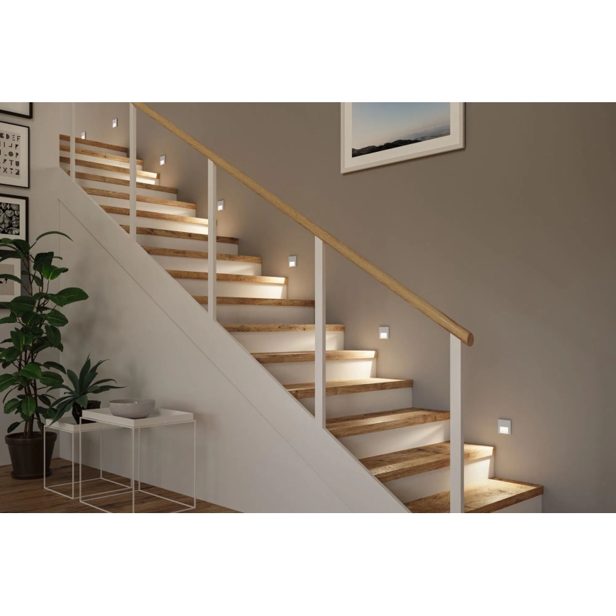 Paulmann 80003 - LED/1W Trepivalgusti anduriga TSARO 230V Lead/matt kroom
